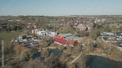 Marlborough Mound College Town Aerial View Wiltshire UK Historic