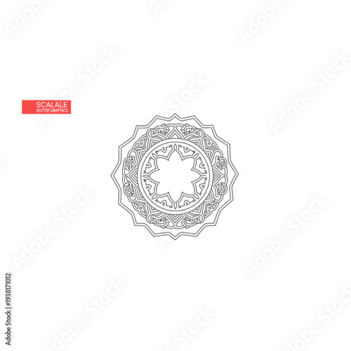 Mandala Design with Star and Geometric Patterns