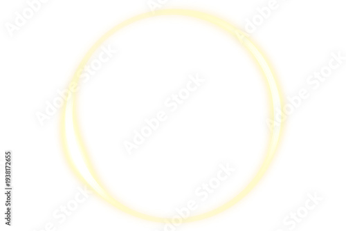 Luxury Golden Glowing Geometric Oval Ring Abstract Light Frame
