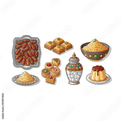 Authentic Middle Eastern & Islamic Sweets and Dishes Collection