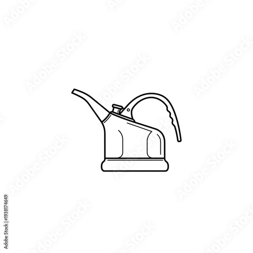 Classic Oil Can Outline Icon for Mechanical Services & Lubrication