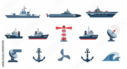 Nautical Symbols and Maritime Vessels.