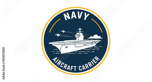 Navy Aircraft Carrier Emblem Logo.
