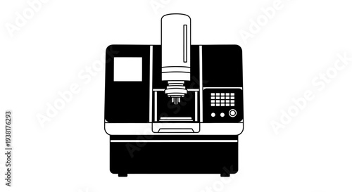 CNC machine illustration, advanced manufacturing equipment for precision engineering