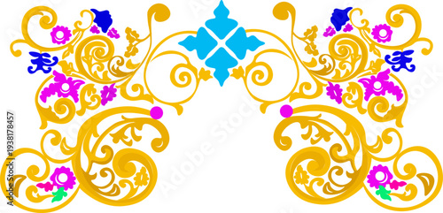 Floral pattern. wood carving pattern