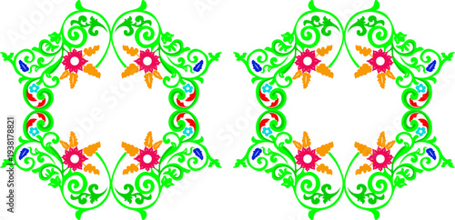 Floral pattern. wood carving pattern