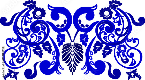 Floral pattern. wood carving pattern