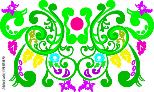 Floral pattern. wood carving pattern