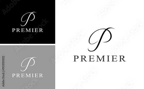 Elegant premier letter P logo icon vector luxury monogram emblem design for premium brand identity corporate business badge symbol isolated