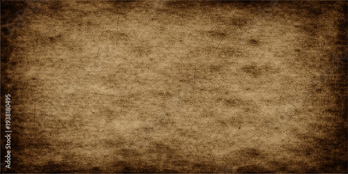 A seamless vintage parchment background featuring a stained brown grunge texture and aged beige paper pattern for a worn antique design backdrop