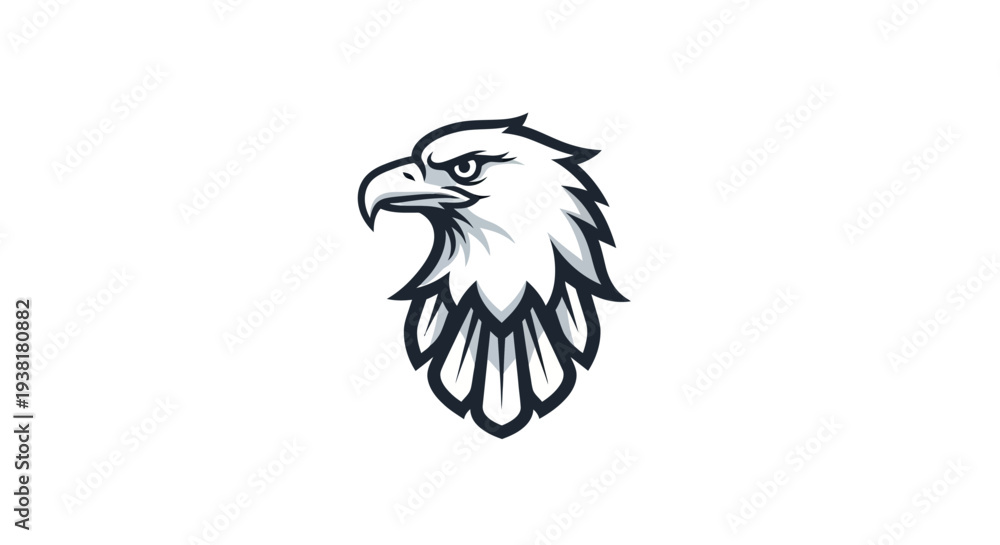 Obraz premium Bald Eagle Head Illustration Profile.
