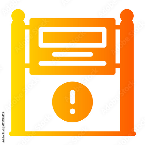 warning gradient icon