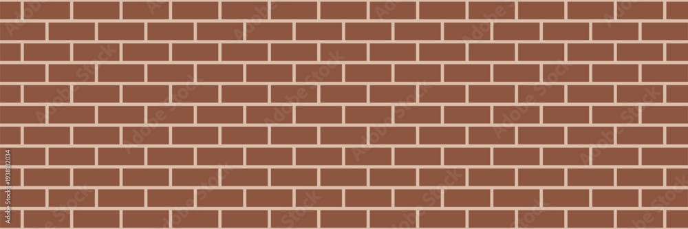 Obraz premium Brick wall seamless pattern. Classic brickwork architecture background. Red geometric repeatable texture