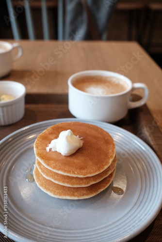 pancakes with coffee