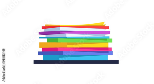 Large pile of colorful office document papers