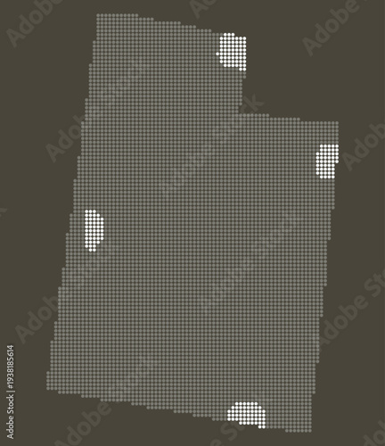 Utah Grey and White Dotted Map on Brown for Great Salt Lake Lithium and Fervo Geothermal Hub