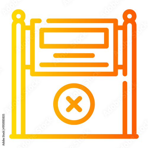 delete gradient icon