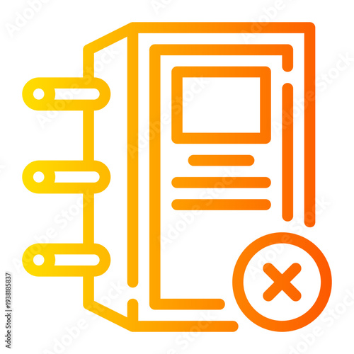 delete gradient icon