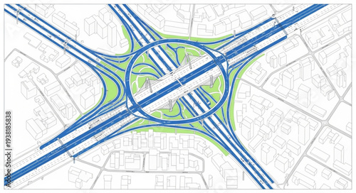 Roundabout Road Junction Highway Intersection.