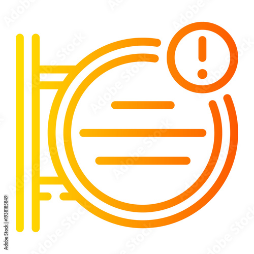 warning gradient icon
