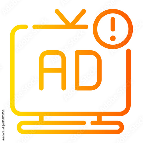 warning gradient icon