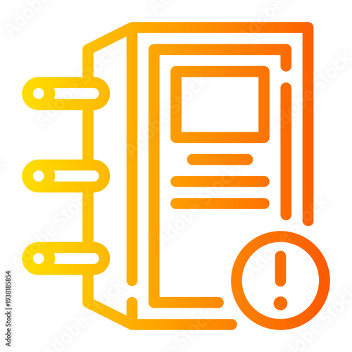 warning gradient icon