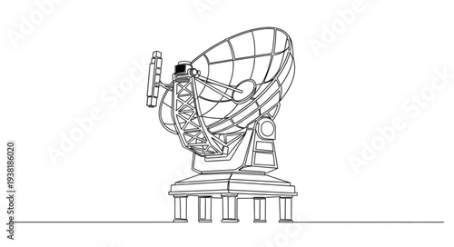 Satellite Dish Antenna Telecommunications Equipment.