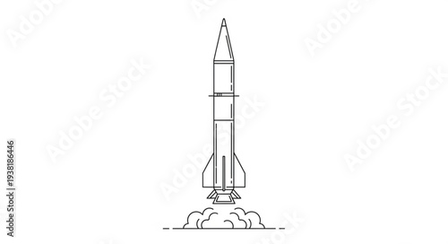 Rocket Launching into the Sky.