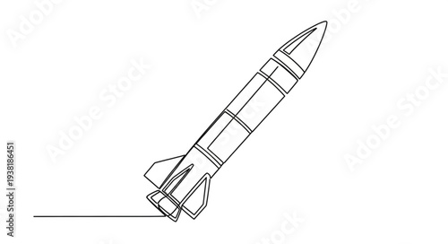 Rocket Launching into the Sky.