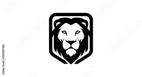Black and White Lion Head Logo Design.