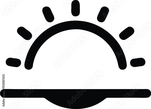 Sushi Plate Icon Black And White Vector Illustration