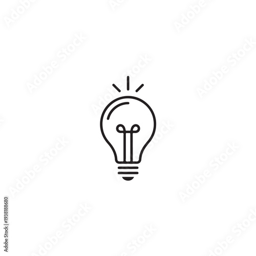 Light Bulb Idea Icon Creative Innovation Thinking Concept Vector Illustration