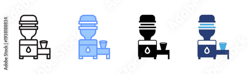 Gallon icon set multiple style collection