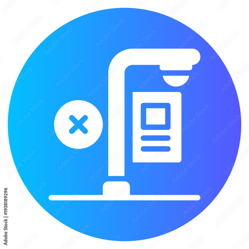 Obraz premium delete gradient icon