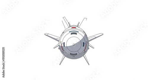 Ship Wheel Isolated on White Background.
