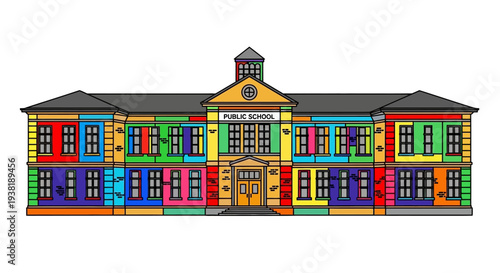 Colorful Building Architecture Design Structure.