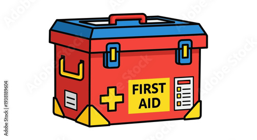 First aid kit box medical emergency.