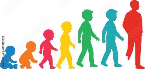 Abstract digital art vector with concentric jagged square psychedelic pattern, green blue purple yellow gradients, and radiant motion design