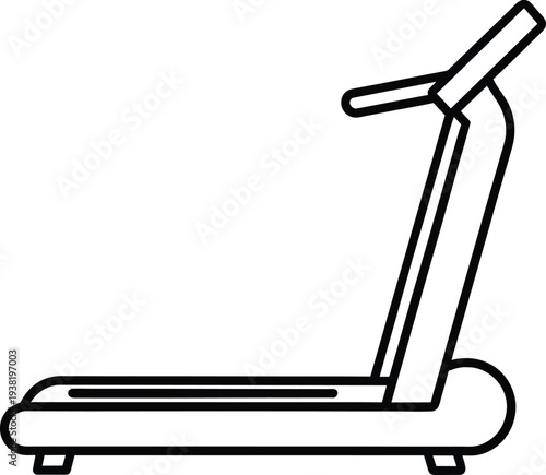 Treadmill Exercise Machine Icon Vector Graphic