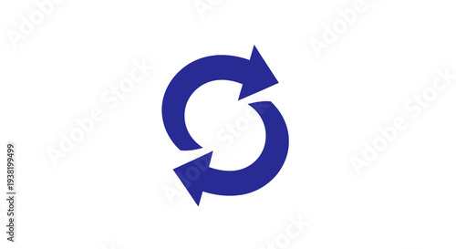 Abstract illustration of a circular arrow symbol, indicating rotation and continuous flow design