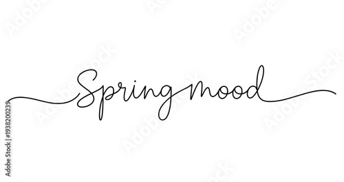 Elegant spring mood handwritten calligraphy design. No editable strokes