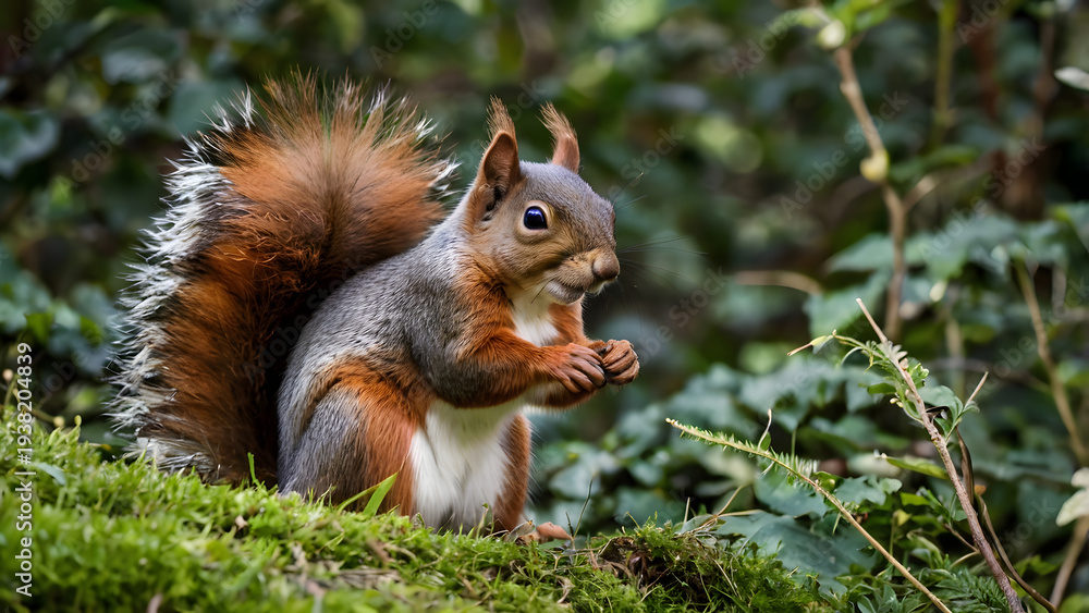 Fototapeta premium close up of a squirrel ai