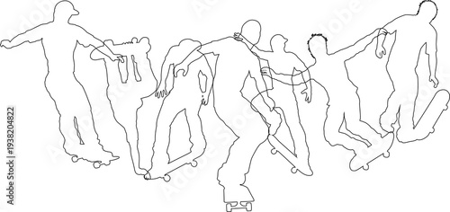 Skateboarders skateboarding...