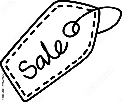 Sale Tag Icon - Discount Price Label Symbol Outline