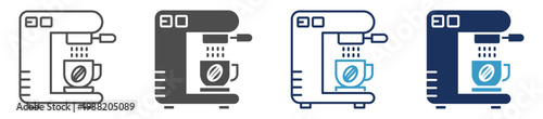 coffee machine multi purpose icon set