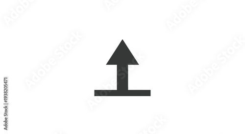 Black Arrow Pointing Upward Symbol.