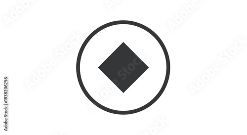 Black diamond in a circle.