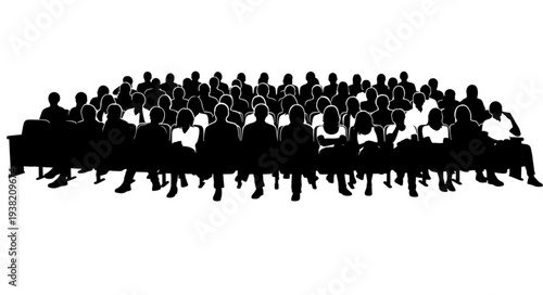 Silhouetted Musicians Playing Instruments Together.