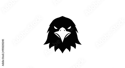 Black eagle head with sharp beak.