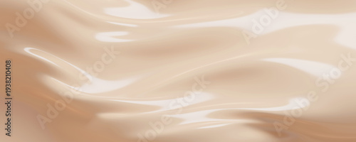 Cuadro en lienzo Cosmetic cream background liquid foundation 3D render